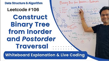 Construct Binary Tree from Inorder and Postorder Traversal | Leetcode 106