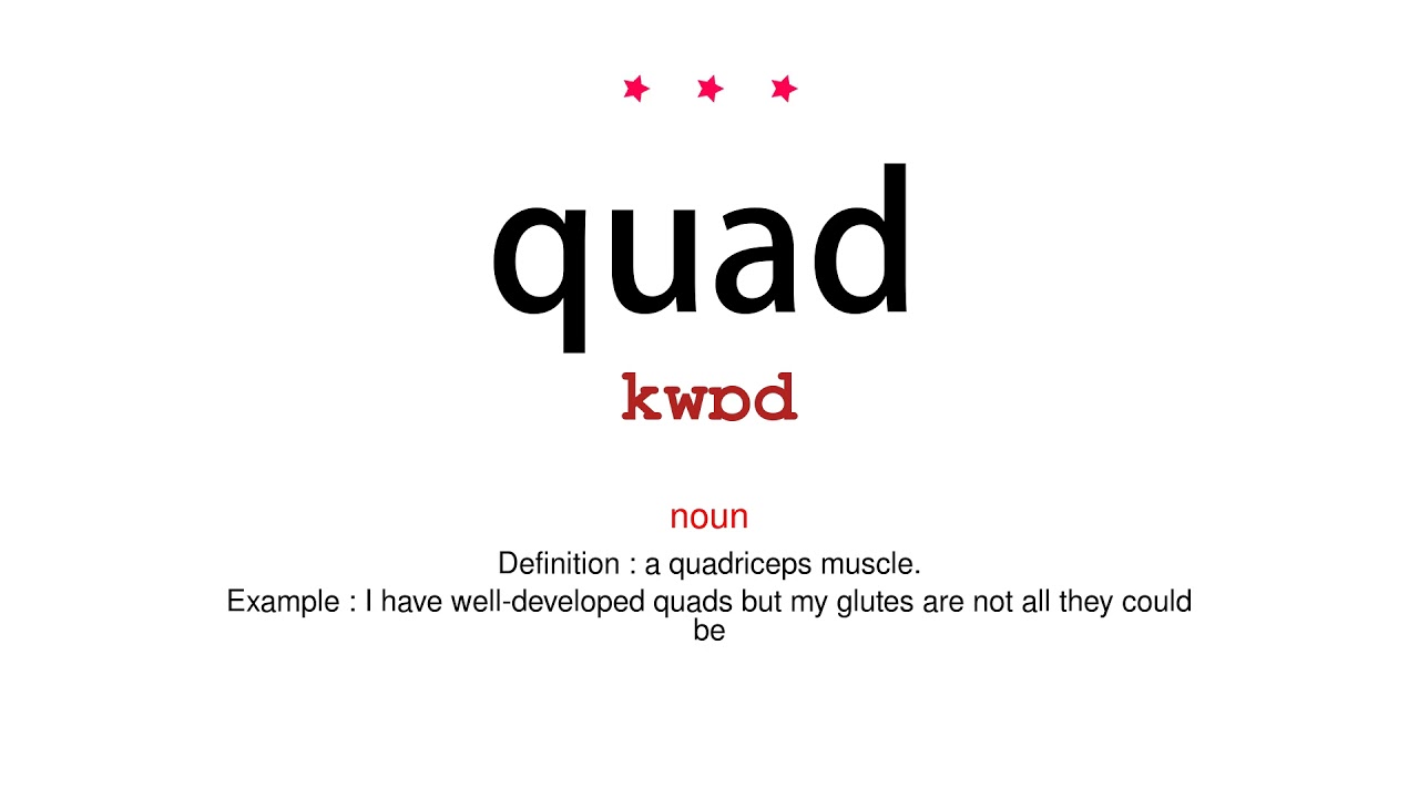 How to pronounce quad Vocab Today YouTube