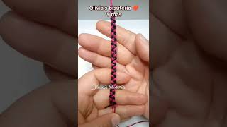 pulsera de hilo en dos colores #macrame #bisuteria #manillasdehilo #pulserasdehilo #brasaletes
