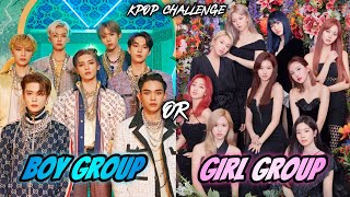 BOY GROUP OR GIRL GROUP ? | CHALLENGE