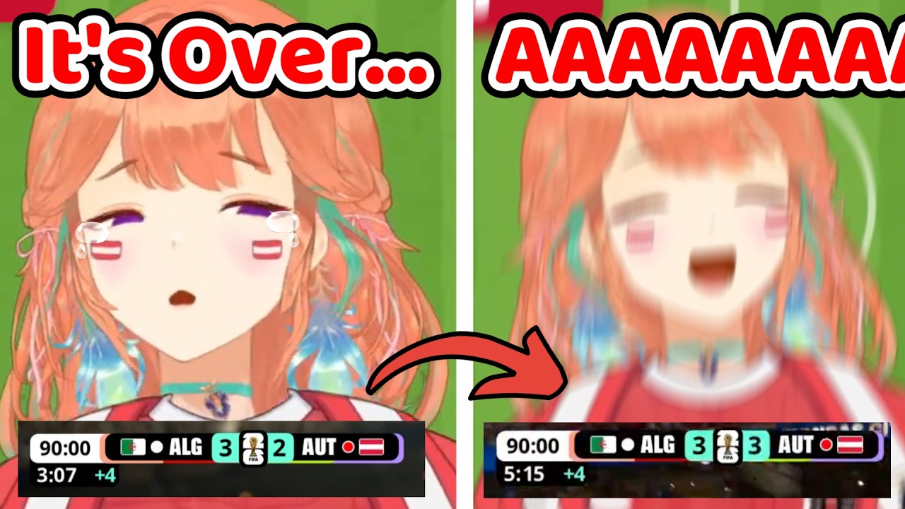Kiara Reaction when Austria Score at 96th Minute is PRICELESS! (Hololive)