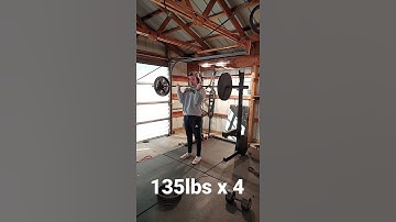 135lbs cheat curl for 4 reps