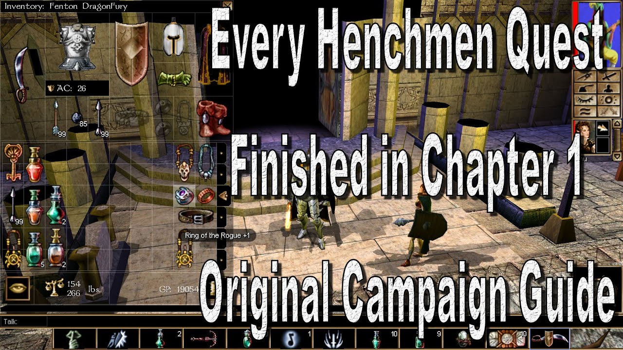 Neverwinter Nights Enhanced Edition How To Complete All Henchmen Tale's In  Chapter 2 - YouTube