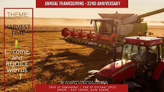PECA Thanksgiving Services 2022- Sunday 02 October