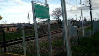 Tren en cruce Parral, Chile