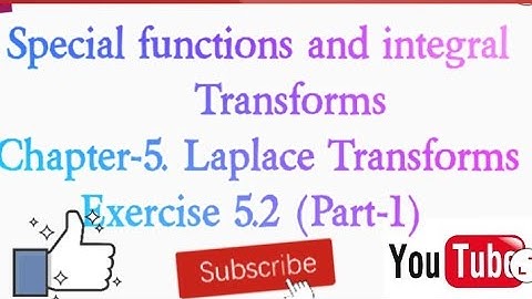 Exercise 5.2(Ba/BSC.4th SEM.) ||Laplace transform||Special functions and integral transforms##