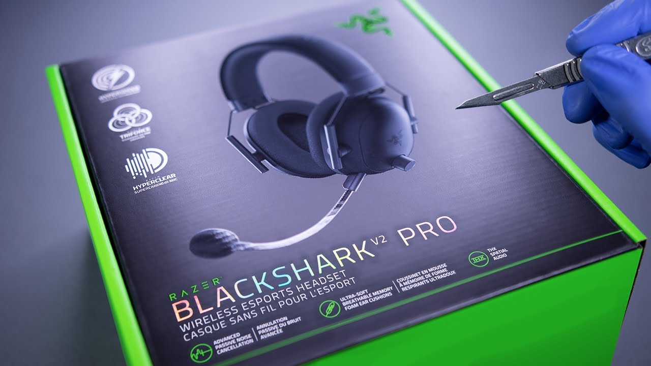 Razer Blackshark V2 Pro Wireless Gaming Headset Unboxing - ASMR 