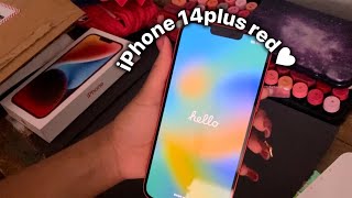 iPhone 14plus red Unboxing