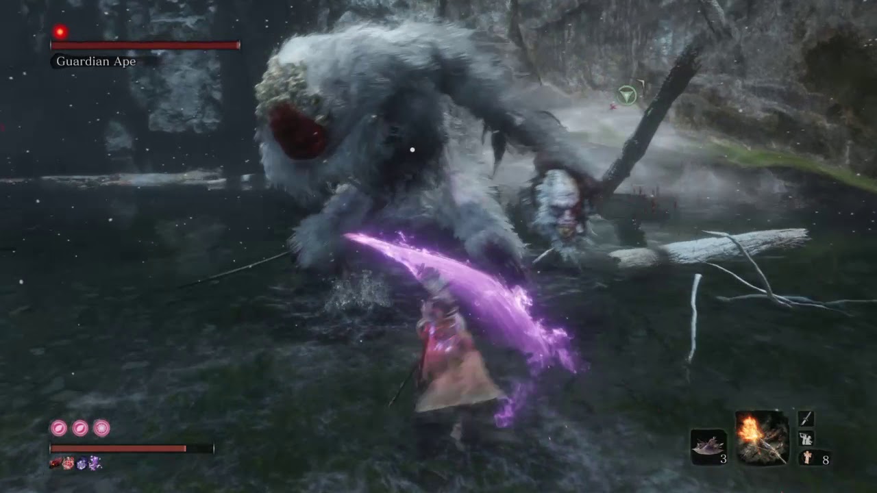 Sekiro - Guardian Ape Boss Fight - YouTube