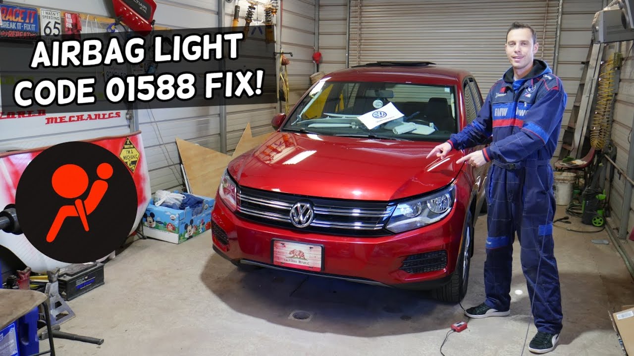 VW TIGUAN AIRBAG LIGHT ON CODE 01588, AIR BAG 01588 YouTube