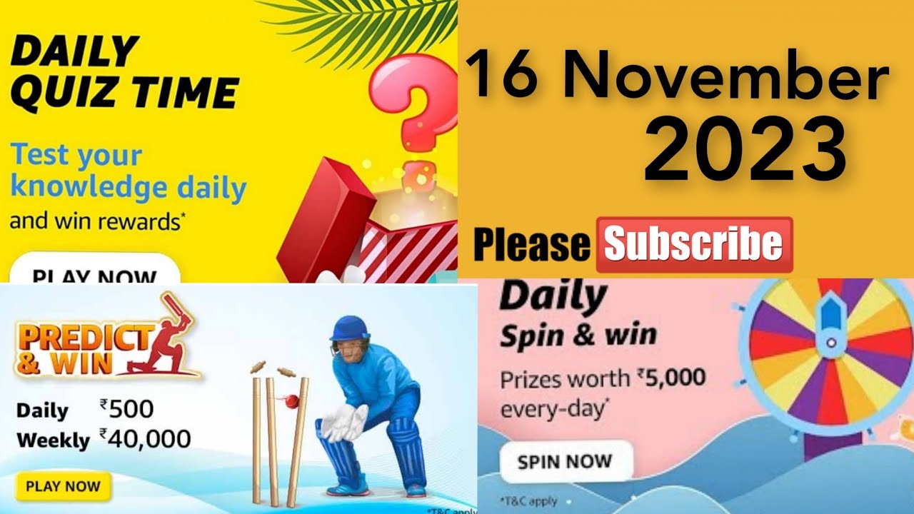 Amazon Daily Predict & Win Quiz Answer Today I Amazon Quiz Answer