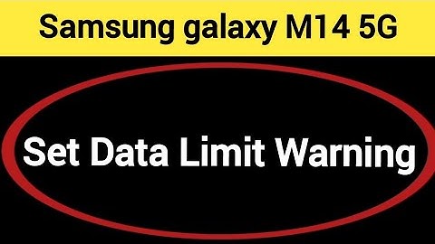 how to set data limit warning,Samsung Galaxy M14 5G data limit kaise set karen