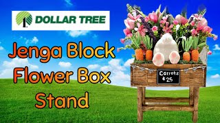 Dollar Tree  Jenga Block Flower  Box Stand
