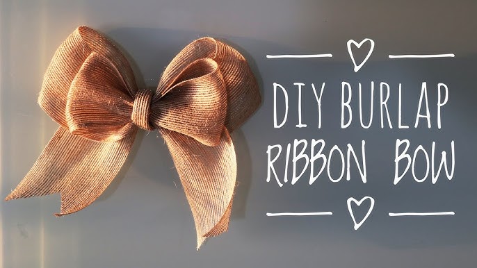 How To Make A Burlap Bow In Just Minutes! 