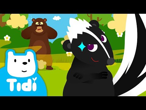 Stinky Skunk Fart ♪ Animal Songs | Tidi Songs for Children ★TidiKids