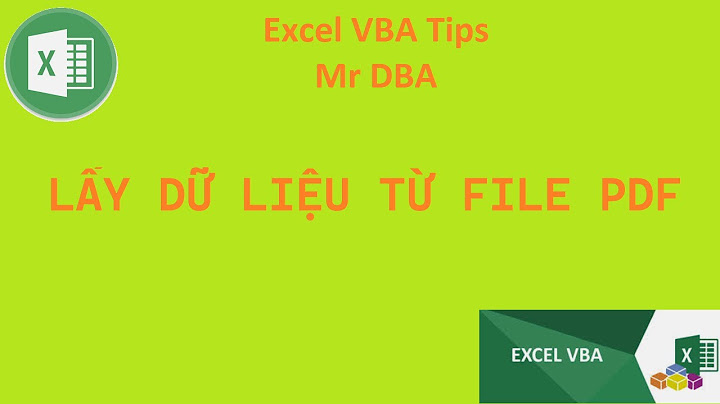 Cách đính kèm file PDF vào Excel