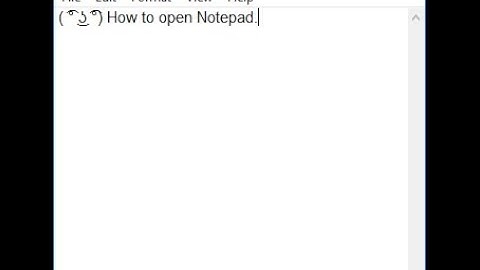 How to open Notepad in Windows 10 (2018)