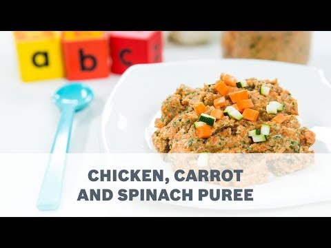 chicken,-carrot-and-spinach-puree---baby-food-recipes