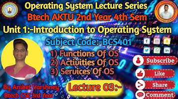!! 🤘🤘Operating System(OS) Unit:-1 Video lecture:- 3 CSE/IT BCS401 Btech AKTU 2nd Year 4th Sem 🤘🤘!!