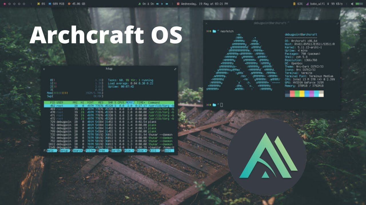 Archcraft OS : and Lightweight Arch Based Linux distro - YouTube
