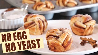 Cinnamon Buns No Yeast No Eggs | How Tasty Channel