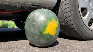 Crushing Crunchy & Soft Things by Car! EXPERIMENT: WATERMELON VS CAR