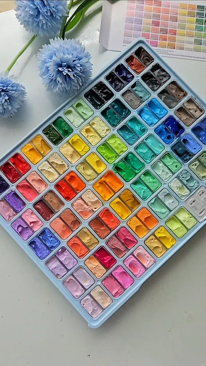 Unboxing HIMI gouache 112 colors🫶 #gouache #himigouache #artshorts #unboxing #unboxingvideo #artist