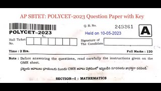 AP POLYCET 2024 Paper Key with solution  | ap polycet 2024 answer key | AP Polycet 2024 KEY