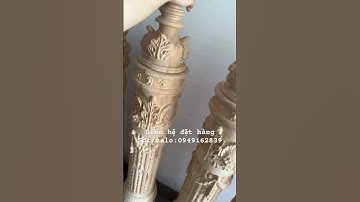 Trụ Cầu Thang Gỗ Gõ Đục Tân Cổ Điển Đẹp #dogonoithat #dogophatthanhdat #wood #dogiadung