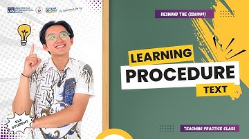 Procedure Text - Teaching Practice Batch 2022 - Desmond The