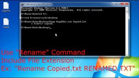 How to Change Directory, Copy, Rename & Delete Files in CMD Windows 7 (Simple)