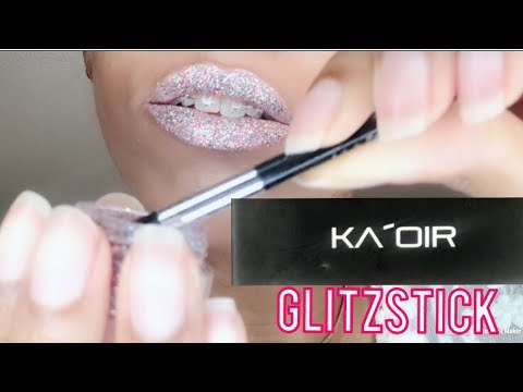 THE BEST GLITTER LIPSTICK EVER!! | KA'OIR GLITZSTICK TUTORIAL/REVIEW