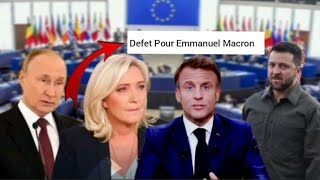 Defet Pour Emmanuel Macron Victoire Pour Marie lepen France Tass na sen Assemblé Nationale ba Ngir ?