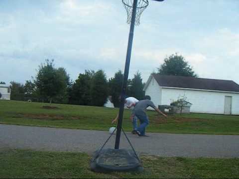 Me and Chris Loftin playing basketball