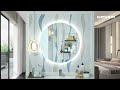 36inch led backlit round light antifog dimmable lighted circle mirror vanity wall mounted mirror