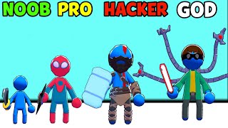 NOOB vs PRO vs HACKER vs GOD - Stickman Teleport Master 3D screenshot 4
