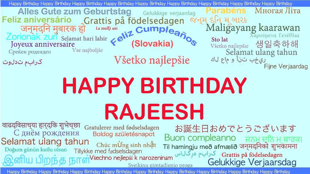 Rajeesh   Languages Idiomas   Happy Birthday