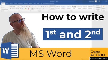 How to write 1st, 2nd, 3rd, etc in Word! (Superscript)