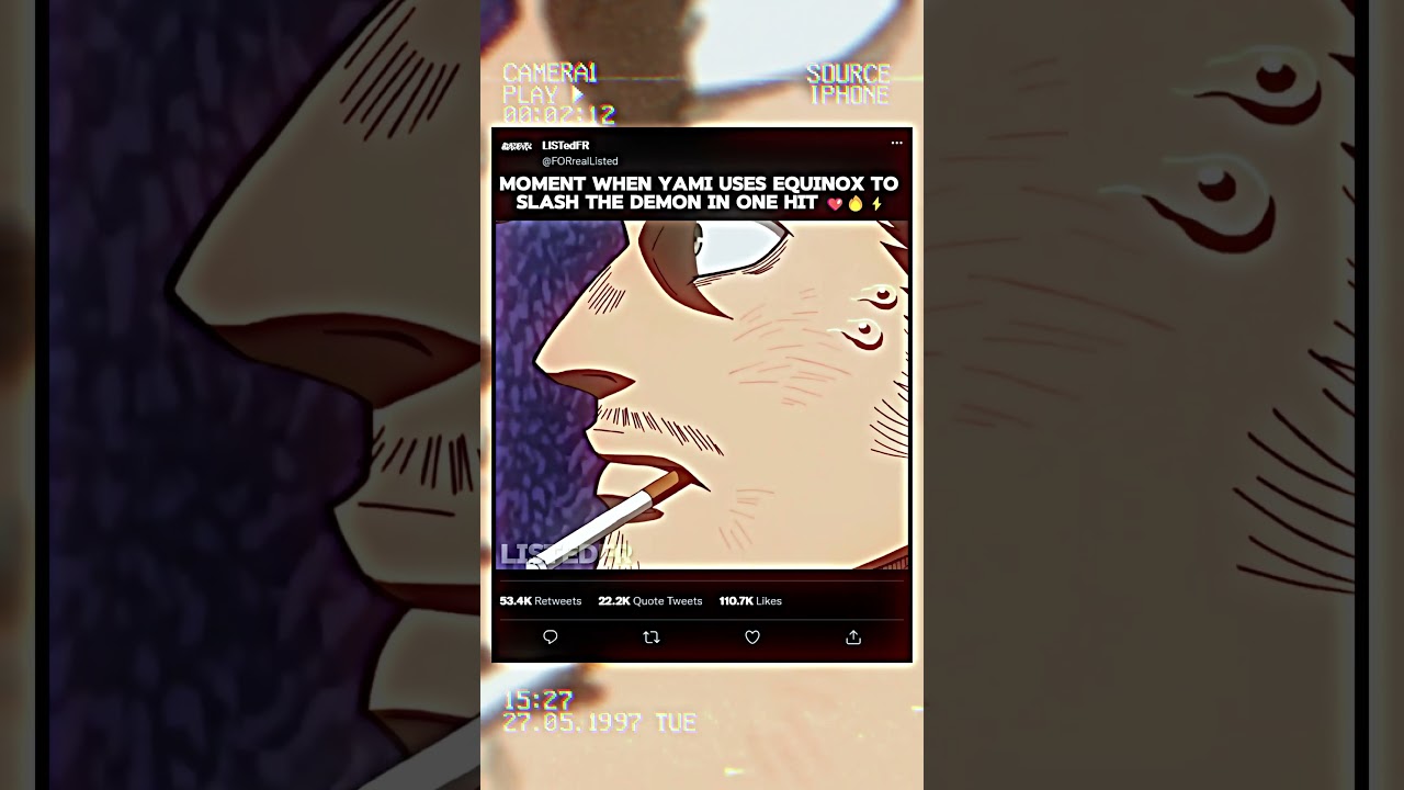 Yami Cuts Through Dimensions ❤️❤️