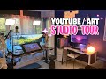 🎥 ART/YOUTUBE STUDIO TOUR (professional artist)