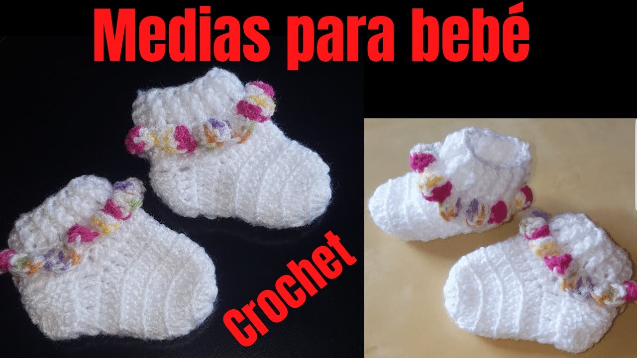 #bebe #crochet Medias para bebé a crochet fácil de hacer y paso a paso - YouTube