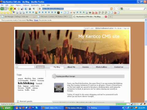 Set default home page in kentico cms (start page in kentico)