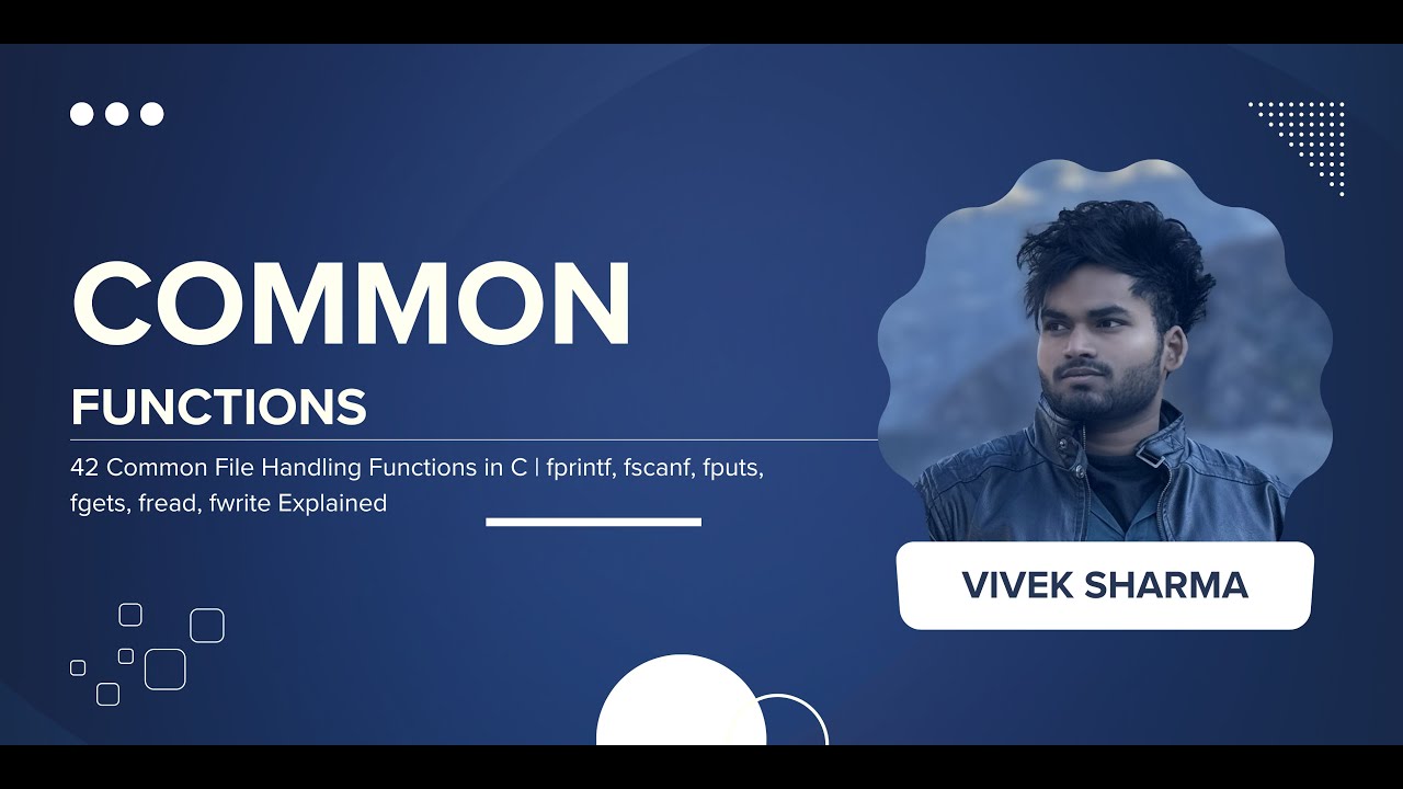 42 Common File Handling Functions in C | fprintf, fscanf, fputs, fgets ...