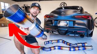 The Best Supra Exhaust! 5' Titanium Single Exit Sounds like a 2JZ! (MADE Motorsports A90 Heritage)