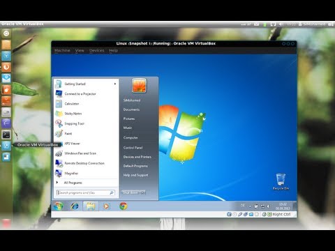 VirtualBox : 4. تثبيت ويندوز Xp أو 7 داخل أوبنتو - Ubuntu