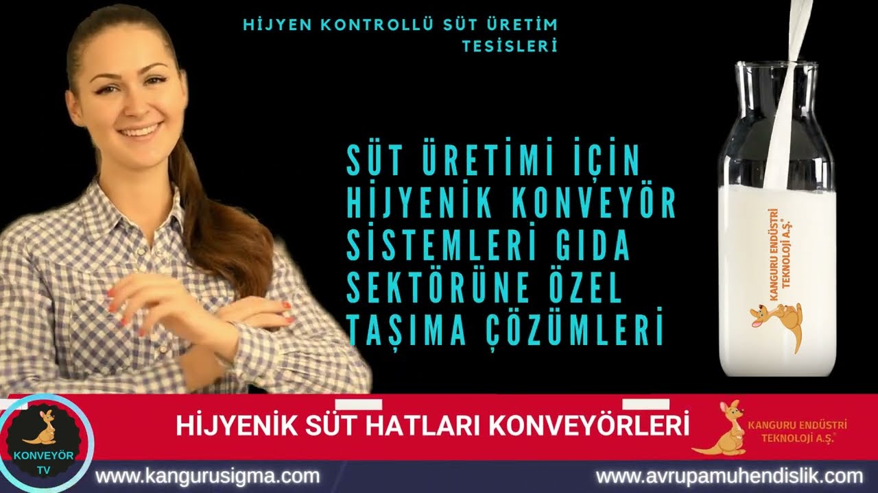🔷 Süt istehsalı için Hijyenik konveyer sistemləri | Gıda Sektörüne xüsusi daşıma həlləri