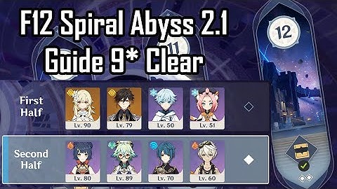 Floor 12 Spiral Abyss 2.1 9* Clear Guide | Genshin Impact