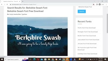 How to Download and install Berkshire Swash Font Free Download in Adobe Photoshop