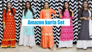 Amazon Kurti Set Haul || Amazon Prime Day Sale  with Huge CashbackOffer || Festive Wear ||