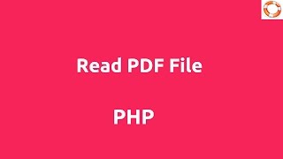 Read PDF file in PHP
